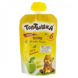 Пюре Топтышка яблоко банан с 6 мес 90 г