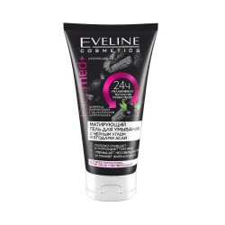 Гель для умывания Eveline Фейсмед+ матирующий 3в1 с черным углем и ягодами асаи 150 мл