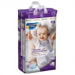 Подгузники 44 шт. Солнце и Луна 7-14 кг р. 4 L