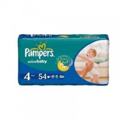 Подгузники 54 шт. Pampers актив беби макси 7-14 кг р. 4