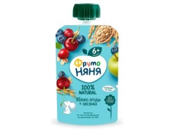 Пюре Фрутоняня яблоко ягоды овсяные хлопья с 6 мес 90 г