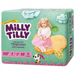 Подгузники-трусики для девочек 20 шт. Milly Tilly Макси 4 7-10 кг