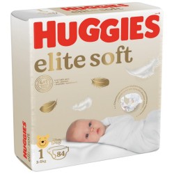 Подгузники 84 шт. Huggies элит софт 3-5 кг р. 1