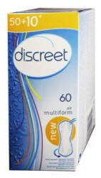 Прокладки женские ежедневные Discreet мультиформ 60 шт.