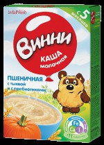 Каша молочная, Винни 220 г пшеница тыква