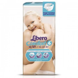 Подгузники 66 шт. Libero комфорт экстра лардж 12-22 кг