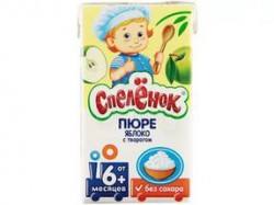 Пюре Спеленок яблоко творог без сахара с 6 мес 125 г