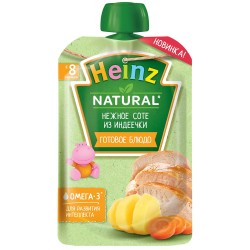 Пюре Heinz нежное соте из индеечки омега-3 с 8 мес 90 г