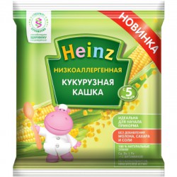 Каша безмолочная Heinz кукурузная низкоаллергенная кашка с 5 мес 1 шт. 20 г