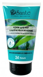 Крем для ног Кора Сантэ ультраувлажнение с морскими водорослями 125 мл